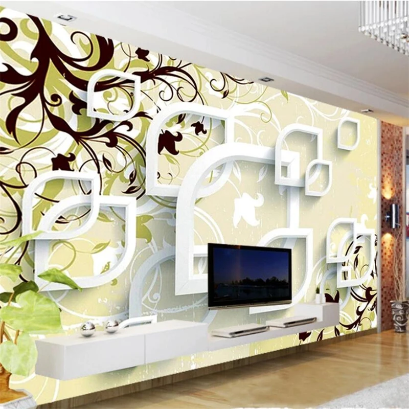 

beibehang Custom wallpaper murals 3D stereo flower rattan TV background wall decorative painting papel de parede 3d wallpaper