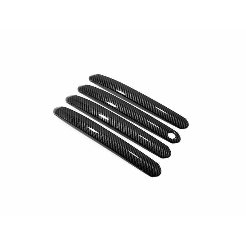 for Toyota RAV4 accessories 2019-2023 ABS Carbon Car side door handle cover Decoration frame panel cover trim
