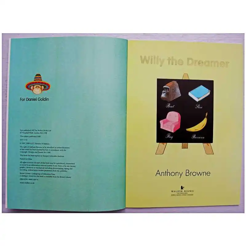 Willy the Dreamer – livre d'images éducatives en anglais d'antonio Browne, carte d'apprentissage, livre d'histoire pour bébés et enfants, cadeaux pour enfants