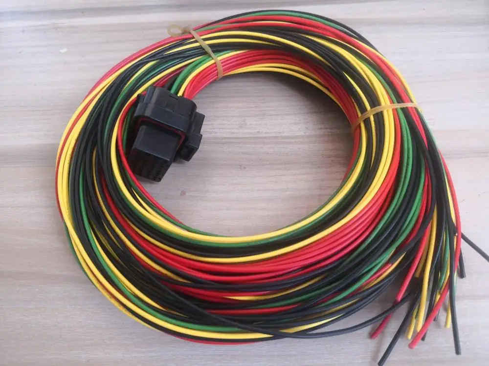 34 Pin/Way Female Motec/Haltech ECU Connector Plug DTA S60 & S80 With 2M Cable Wire Harness Pigtail With Male Connector