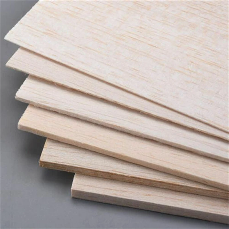 50pcs 200mm*80mm*2mm Balsa Wood Sheet Wooden Plate Model for DIY House Ship Aircraft Toys Boats