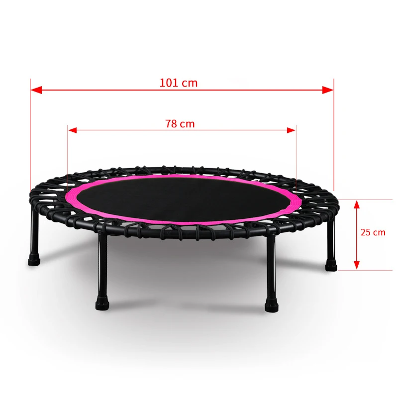 40 Inch Foldable Fitness Jump Trampoline For Adults Indoor Aerobic Sport Bodybuilding Exercise Training Elastic Jump Trampolines