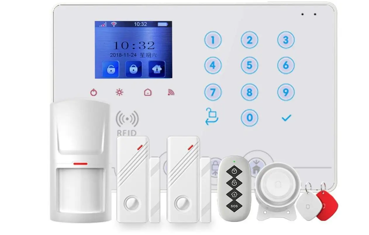 Imagem -04 - Wolf Guard W4q Wifi Mais 4g 3g Gsm Cor Display Sistema de Alarme Segurança em Casa Tuya Vida Inteligente App Controle Remoto Alexa Google