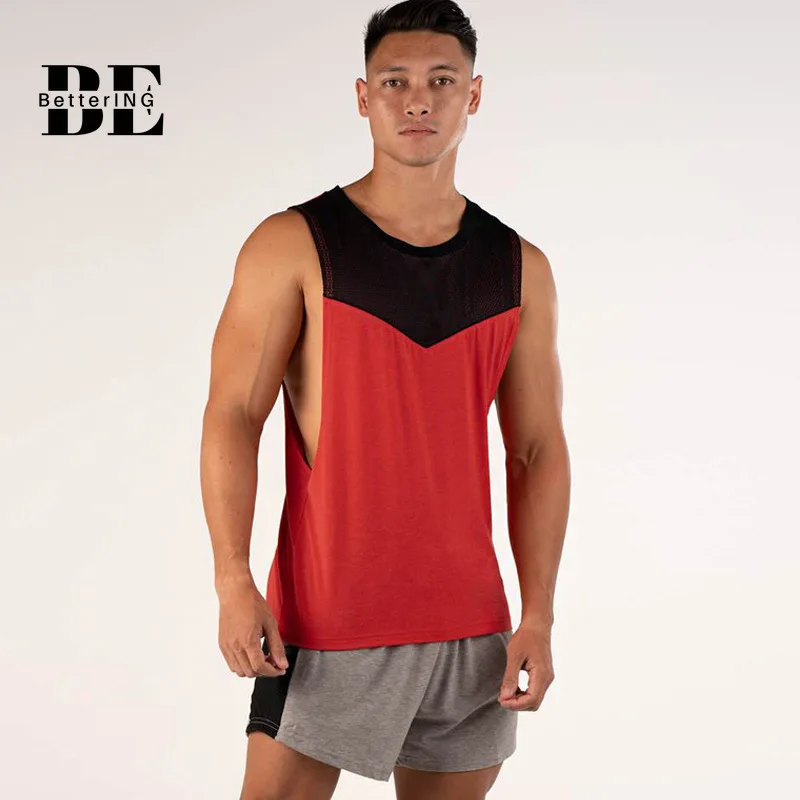 2021 Men's New Summer Running Sports Leisure Breathable Cotton Vest Body-building Beauty Sleeveless T-shirt Vest Tide Brand Vest