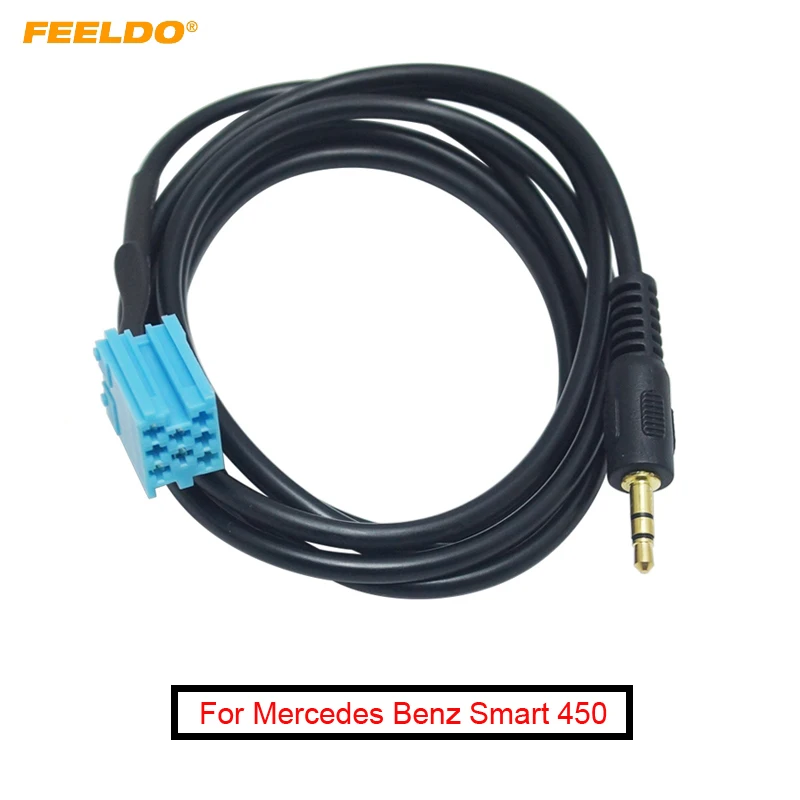 

FEELDO 5Pcs Car CD Radio Audio 3.5mm 8-Pin AUX Plug Cable Input Adapter for Mercedes Benz Smart 450 AUX Wire Cable #FD5803