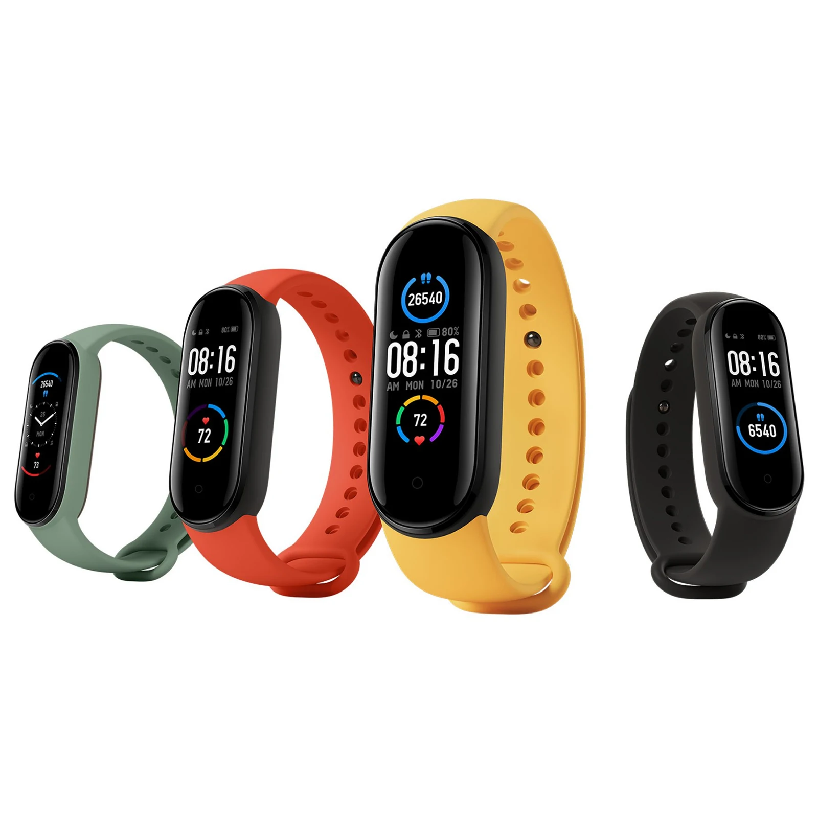 سوار شاومي مي باند 5 الذكي 4 ألوان شاشة AMOLED Miband 5 سوار ذكي للياقة البدنية سوار بلوتوث رياضي مقاوم للماء