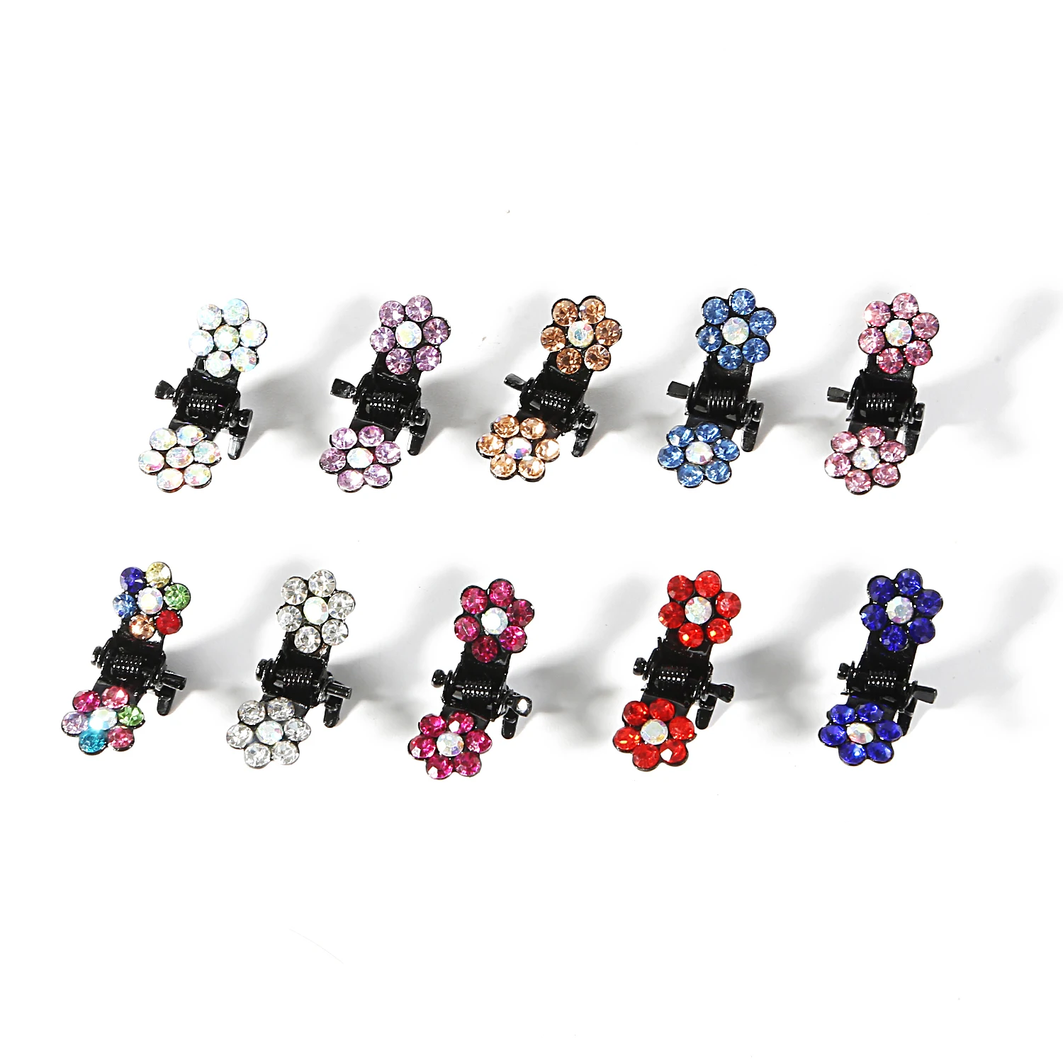 New Fashion Crystal Rhinestone Flower Hair Claw Hairpins Styling Accessories Ornaments Hair Clips Hairgrip for Kids Girls