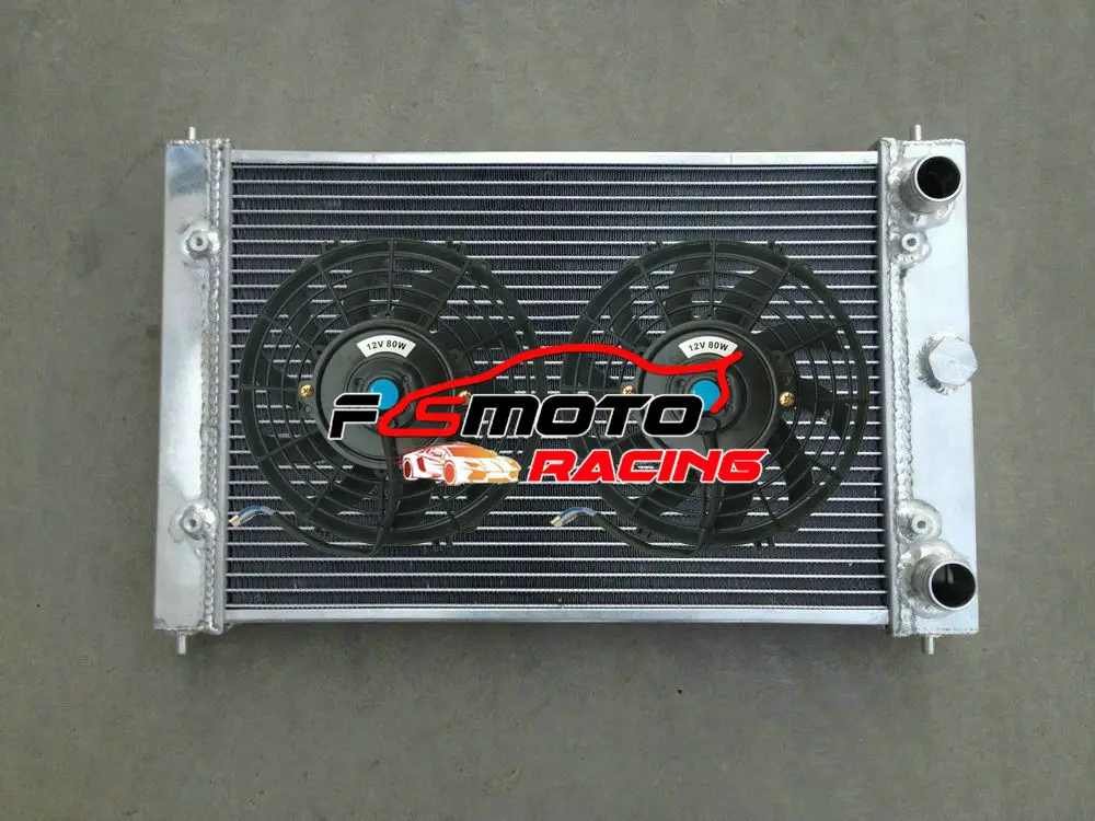 3 ROW Radiator + Fan Cooling For 83-85 VOLKSWAGEN VW Polo 86C Coupe 1.3 G40 COUPE W/O AIRCON 1982-1994 Manual 1.3L MT 1983 1984