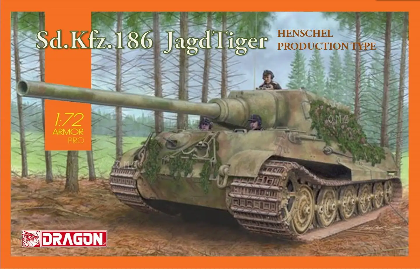 

DRAGON 1/72 7563 Sd.Kfz.186 Jagdtiger Henschel тип продукции