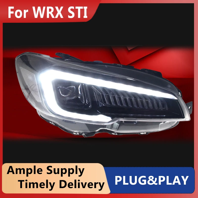 2 PCS Car Lights automotive Parts For Subaru WRX STI Head lamps LED Headlight LED Dual Projector FACELIFT