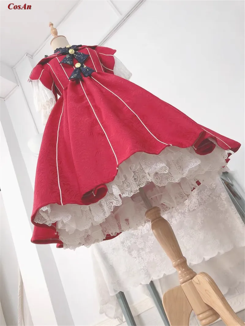 CosAn Anime Who Made Me A Princess Siya Cosplay Costume Childhood Red Formal Dress Activity Party Role Play Clothing Custom-Make