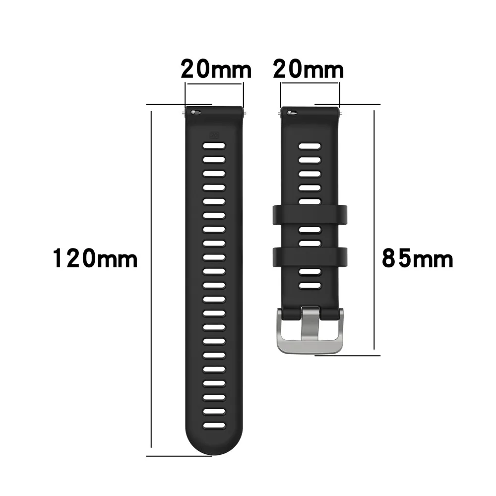 BEHUA 20Mm Chính Thức Phong Cách Dây Đeo Dành Cho Garmin Tiền Thân 55 158 245 245M 645 Âm Nhạc Dây Phát Hành Nhanh Silicone ban Nhạc Correa