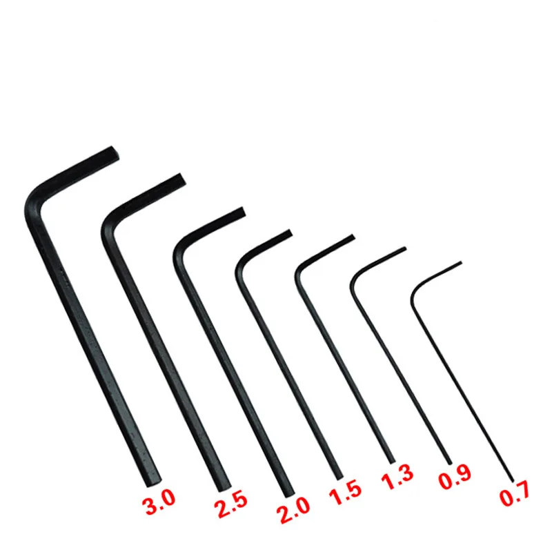 7 sztuk 0.7/0.9/1.3/1.5/2/2.5/3mm sześciokątne klucz imbusowy klucz narzędzia zestaw narzędzia do naprawy roweru narzędzia do napraw ręcznych