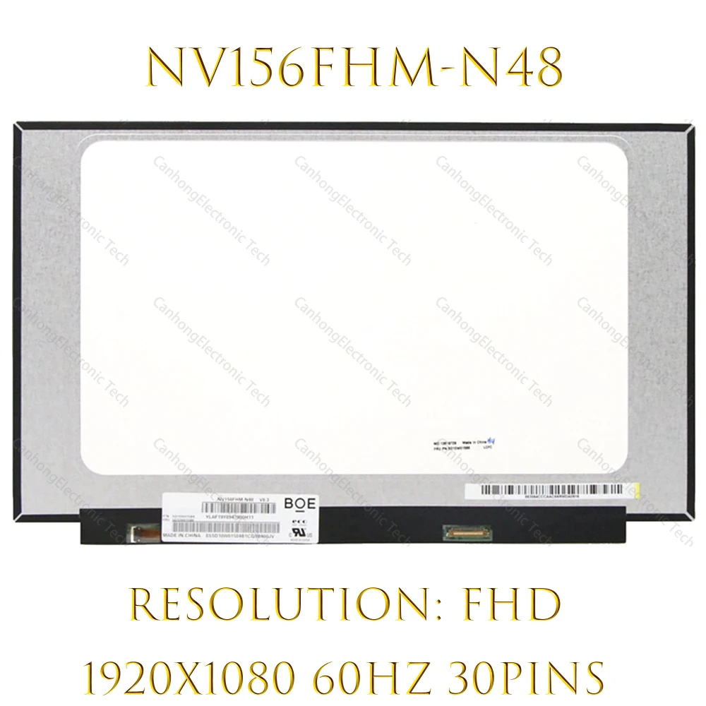 

15.6-Inch LAPTOP NV156FHM-N48 display matrix for lenovo lcd screen panel FHD with no screw holes 1920x1080 eDP 30pins