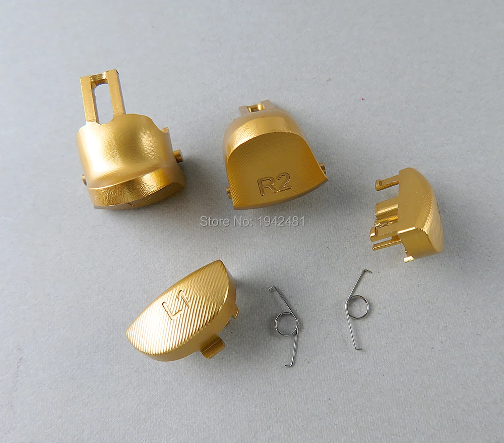 3 conjuntos de botões de gatilho coloridos de metal de alumínio L1 R1 L2 R2 com mola para ps4 JDS040 jdm040