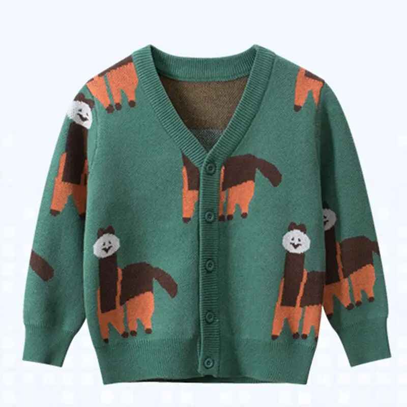 Spring Autumn Knitted Cardigan Sweater Baby Children Clothing Christmas Boys Girls Sweaters Kids Wear Baby Boy Clothes Winter