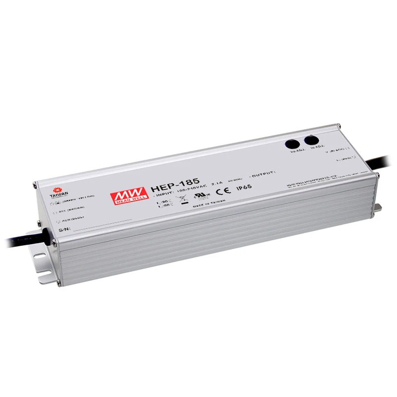 Mean Well HEP-185-54 for Outdoor Harsh Environment IP68 meanwell 54V 3.45A 186.3W Single Output Power Supply with PFC function