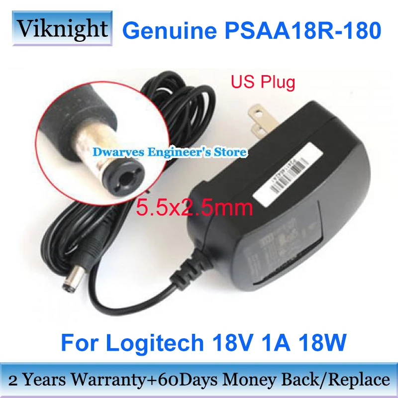 

Genuine PSAA18R-180 18V 1A 18W Power Supply AC Adapter For L-ogitech Phihong Squeezebox 534-000245 PSAA18R-180 Laptop AC Charger