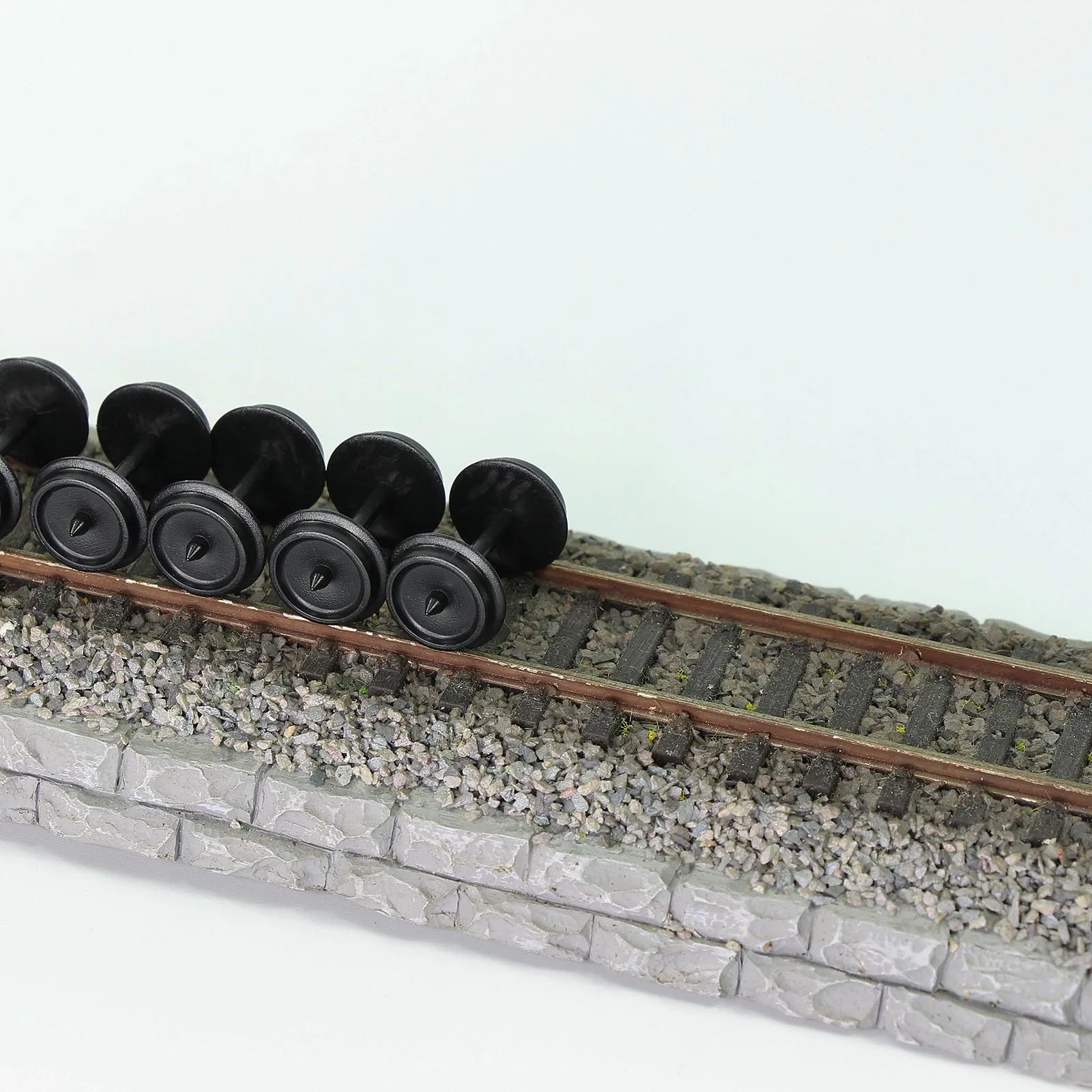 24 pz/48 pz POM Plastica 36 '' Ruote per Modello di Treno Scala 1:87 HO 36