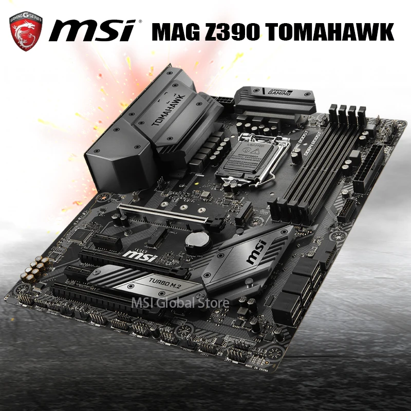 Placa base MSI MAG Z390 TOMAHAWK LGA 1151 Intel 8th 9th-Gen i9 i7 i5 i3 DDR4 64GB M.2, Placa base Z390, 1151 ATX