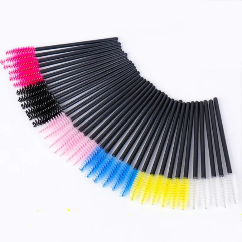 50Pcs Disposable Eyelash Brush Eyebrow Brush Mascara Wands Applicator Spoolers Eyelash Extension Supliess