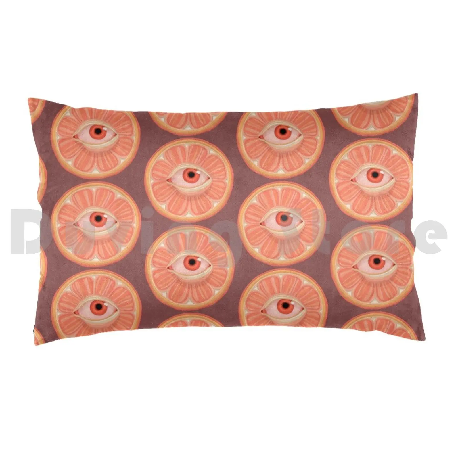 Seeing Orange Pillow Case Printed 35x50 Preterthings Orange Citrus Orange Juice Orangejuice Eye Bloodshot