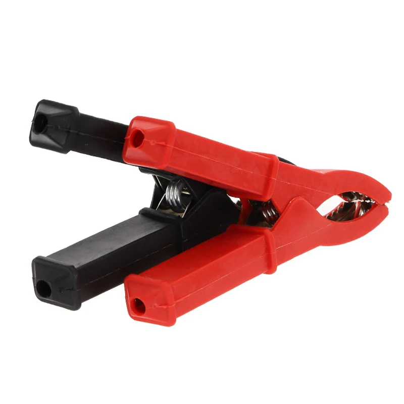 2 Pcs of  50A 100MM red and black copper insulated crocodile car station wagon battery test cable clip crocodile clip