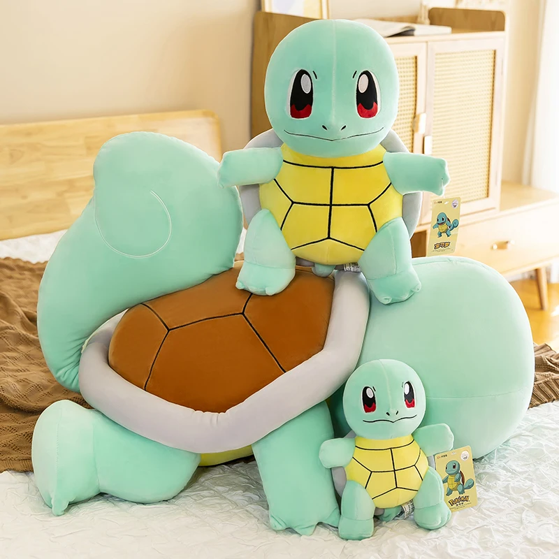 Large Size Squirtle Stuffed Toy Pikachu Pokemon Plush Doll Charmander Bulbasaur Cute Tortoise Pillow New Year's Baby Gift