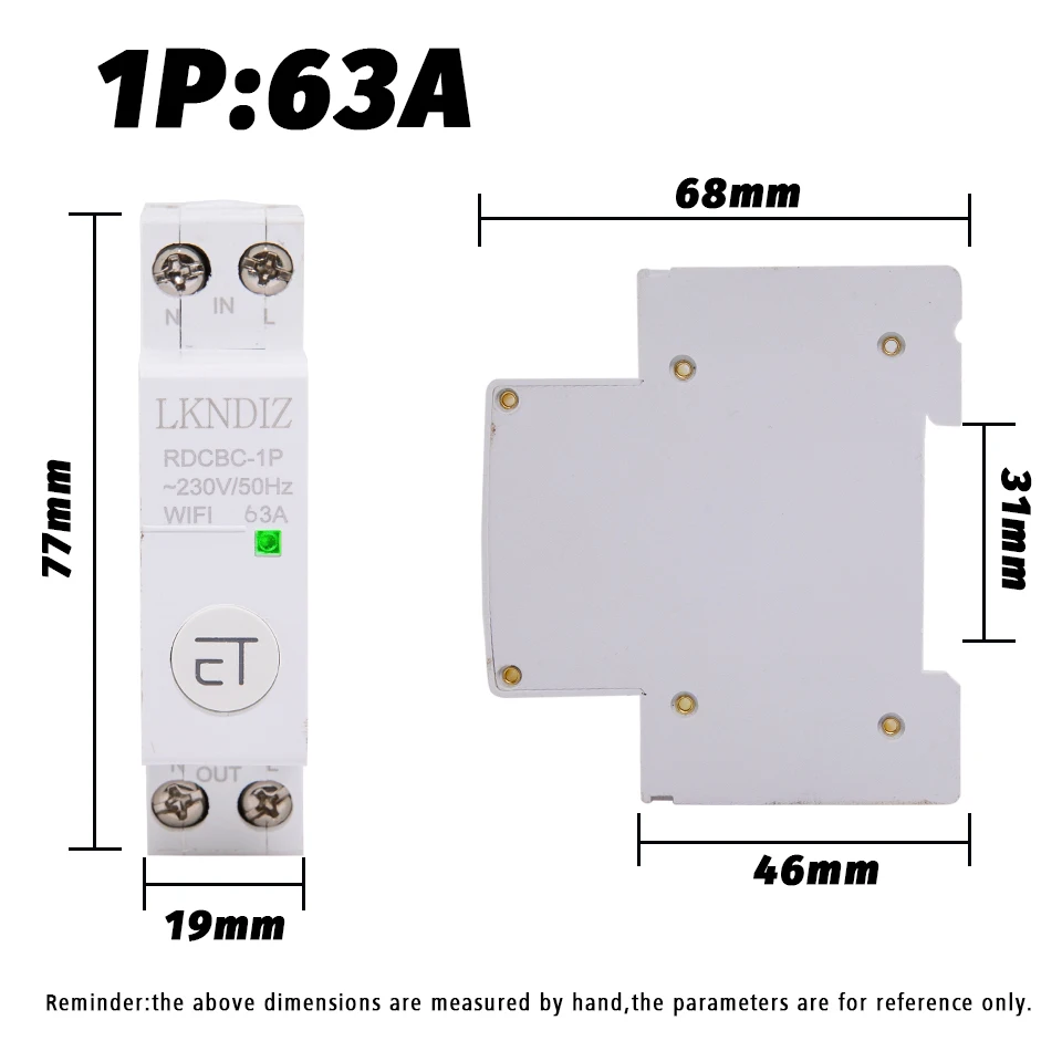 1P Wifi Din Rail Circuit Breaker Switch Relay Smart Timer Remote Control By EWeLink APP Smart Home Compatiable With Alexa Google