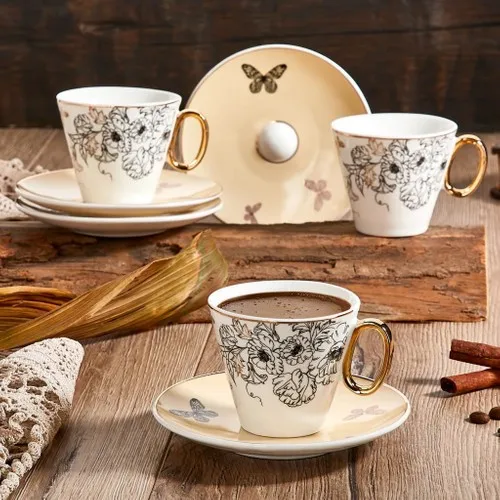 Aryıldız Royal Queen New Bone 6'lı Coffee Cup Set