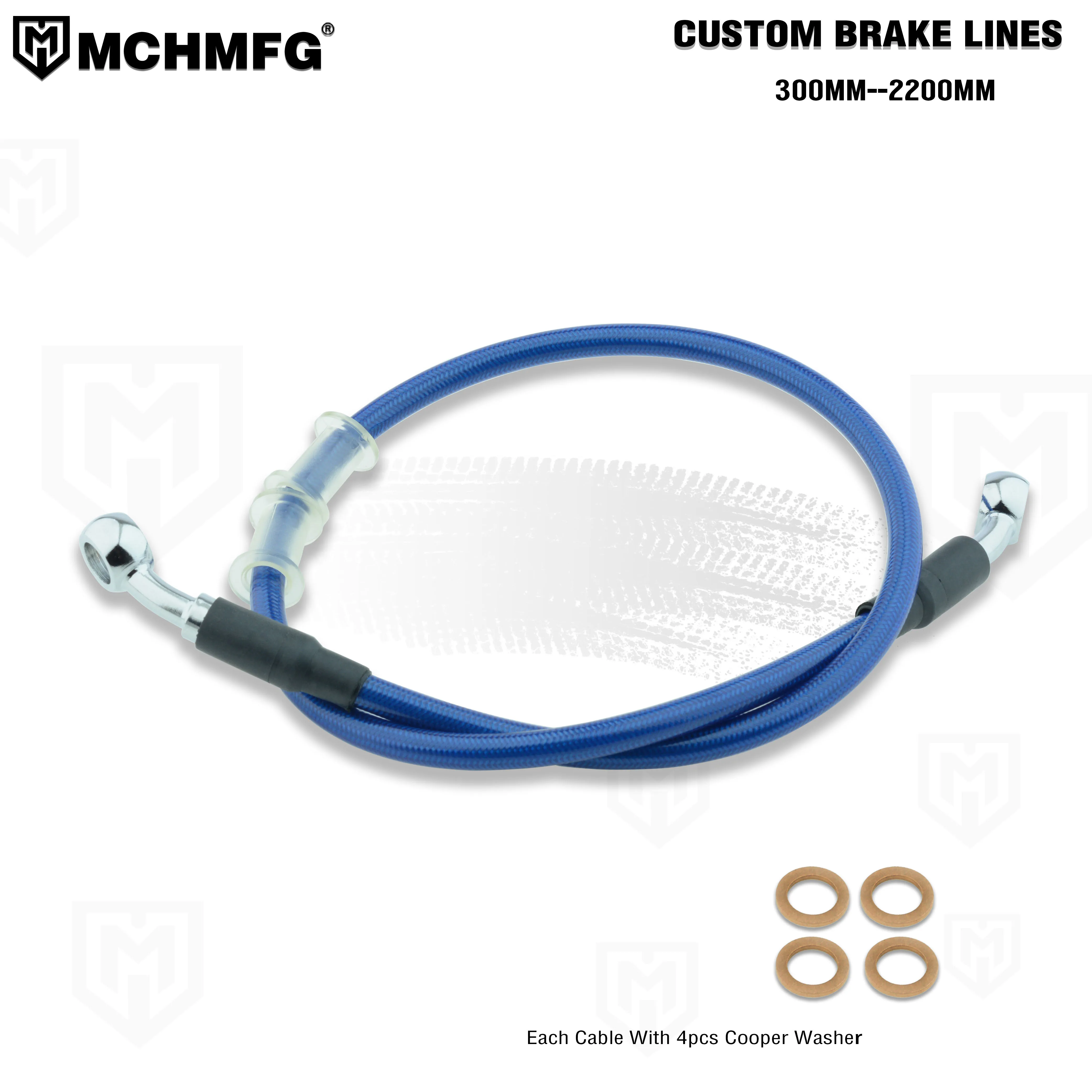 Zabrudzenia motocyklowe rower splatana linka hamulcowa przewód giętki stalowy kabel hamulcowy hydrauliczna rura Banjo 300mm-2200mm do motocykli Universal Racing — zdjęcie 5
