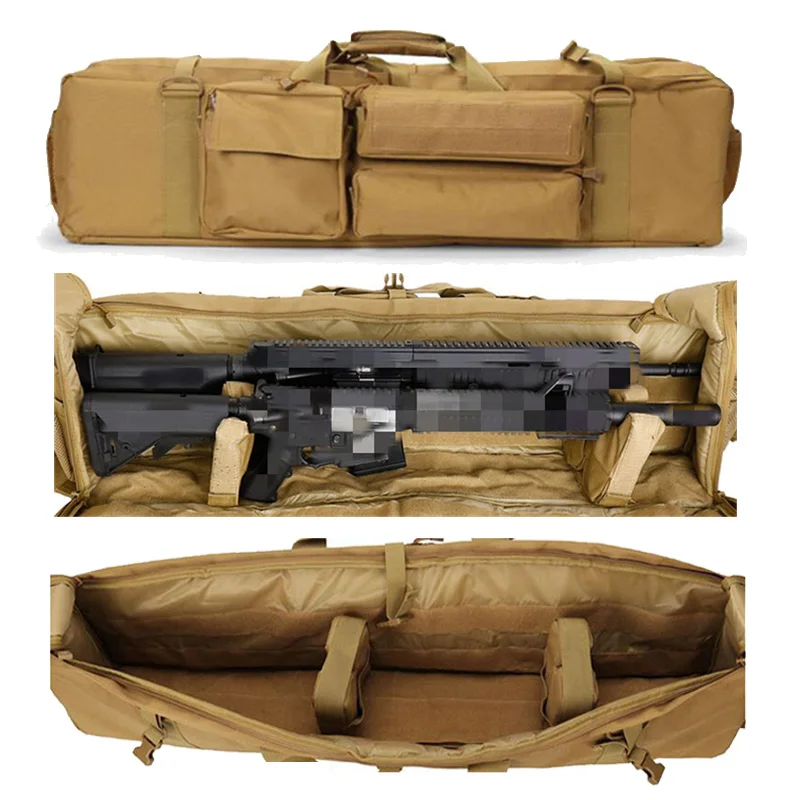 Tactical Dual Gun Bag Military Hunting Sniper Backpack Double Rifle Carry Hunting Bags for M249 M4A1 M16 AR15