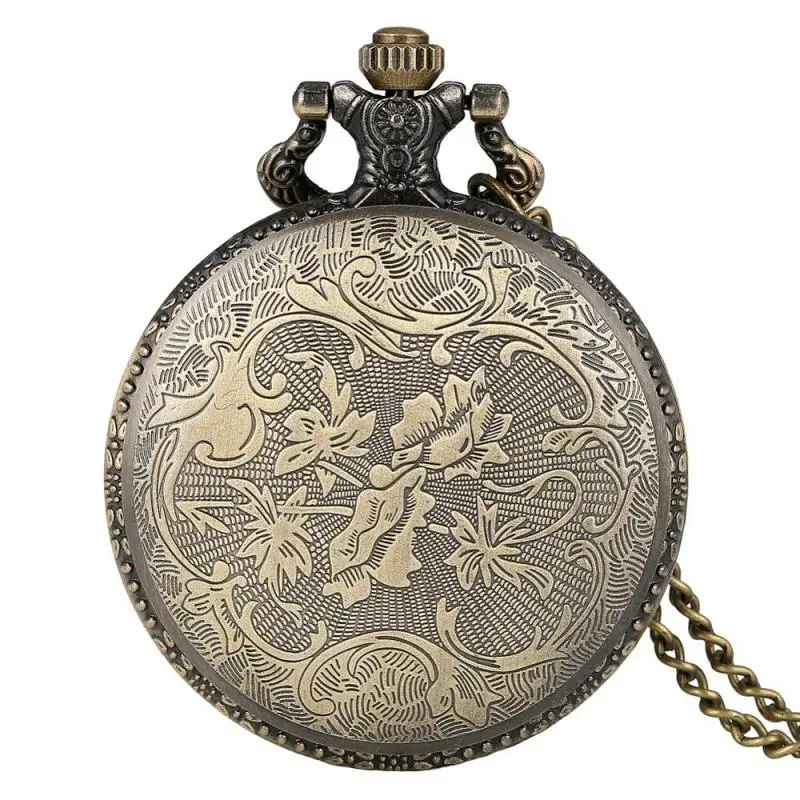 Montre de poche à Quartz style Steampunk pour hommes, pendentif, chaîne de chandail, cadeau Vintage