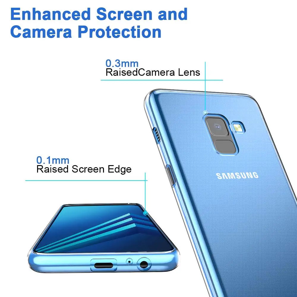 Ultra Thin Soft Clear TPU for Samsung Galaxy A8 A5 2018 SamsungA8 GalaxyA8 SamsungA5 Transparent Phone Cases Silicone Back Cover