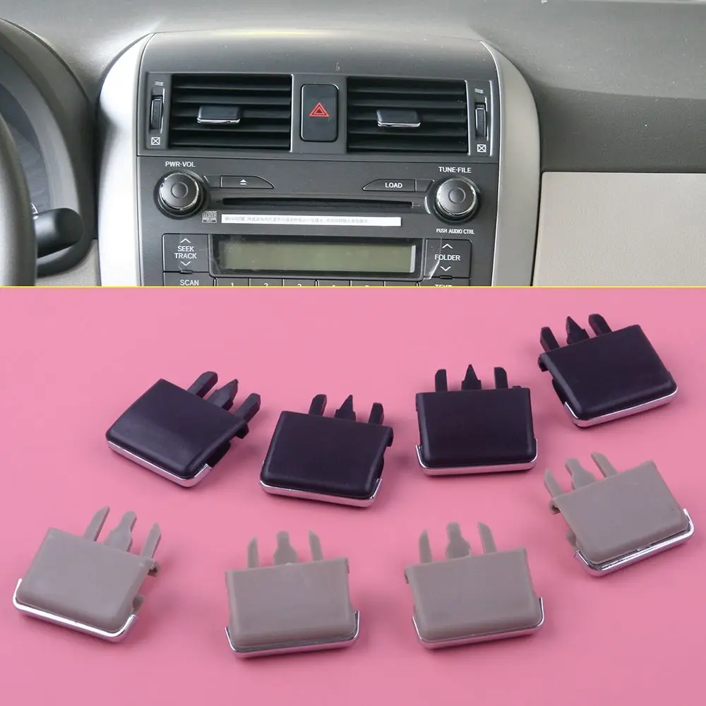 4pcs/1set Car Air Conditioning Vent Car Center Dash A/C Vents Paddle Air Conditioning Leaf Clip For Toyota Corolla