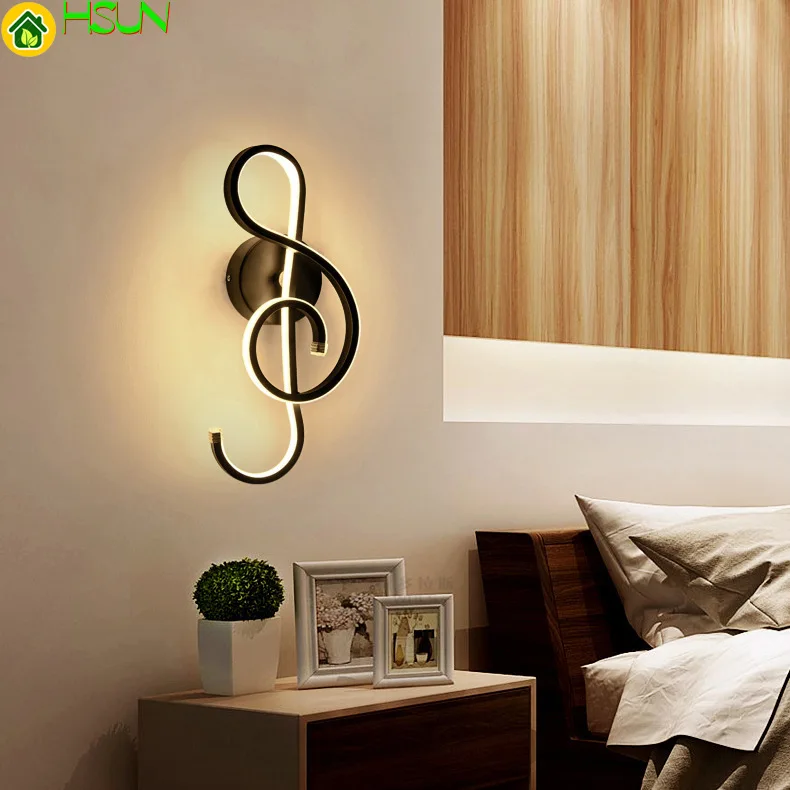 

Bedroom Led Originality Bedside Lamp Personality Northern Europe Hotel Aisle Stairs Decoration Aluminum Note Wall Lamp