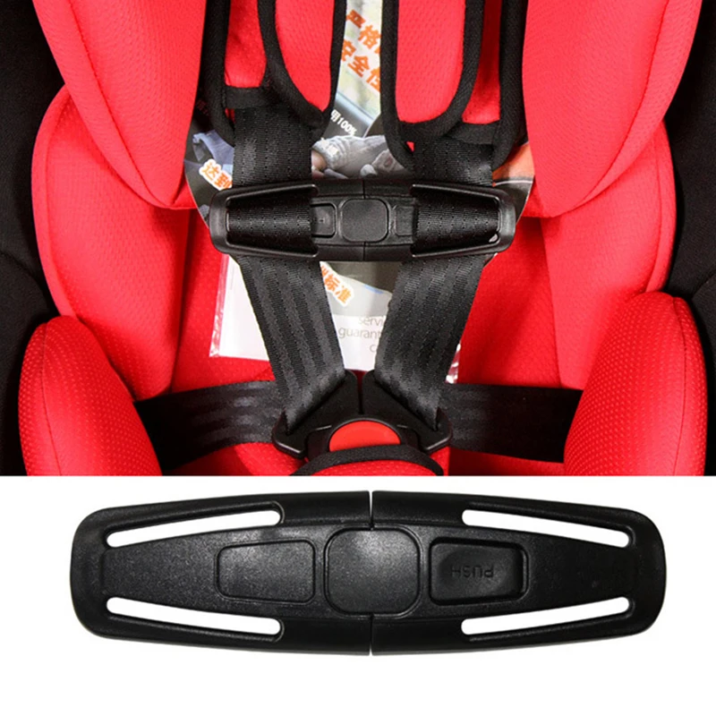 1 Pcs Durable Black Car Baby Safety Seat Strap Belt Harness Chest Child Clip Safe Buckle Car Safety Accessories