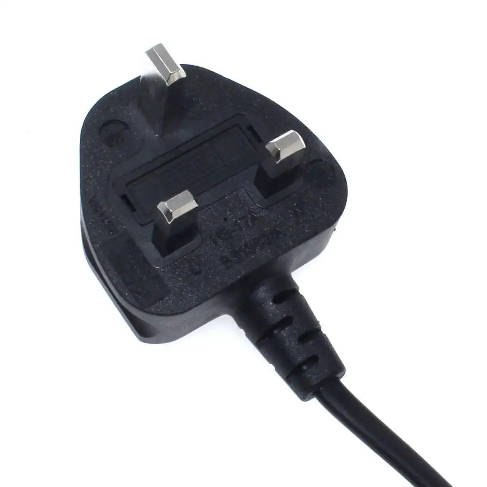 Wysokiej jakości BS1363 UK HK 3pin męski wtyk do IEC 320 C7 kobieta AC krótki adapter kabla zasilającego ładowarka przewód monitora 13A 0.3 m/0.5 m