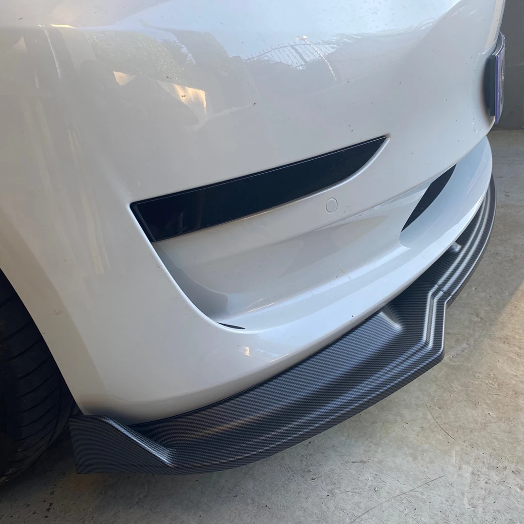 3 pcs Front skirt bumper Front lip protector for Tesla Model 3 Modification crash anti collision Automotive Collision Avoidance