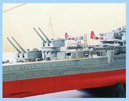 1:250 Japanese Kaohsiung Heavy Cruiser Takao DIY 3D Paper Card Model Building Sets Construction Toys Educational Military Model