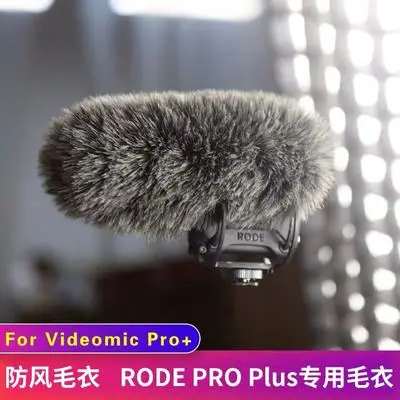 สำหรับ Rode Videomic PRO + PLUS บันทึกเสียงกลางแจ้งลม Shield Furry Dead Cat กระจกหน้ารถ Muff ไมโครโฟนอุปกรณ์เสริม