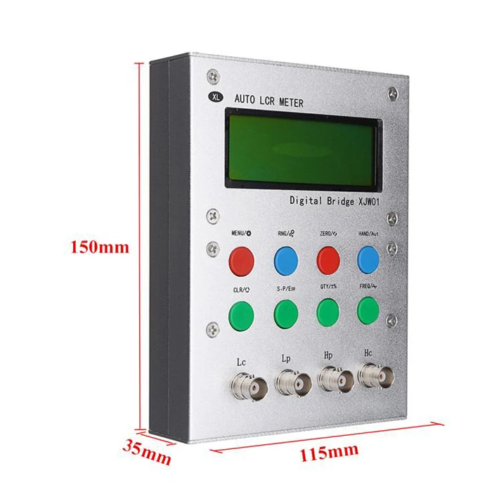 Imagem -02 - Lcr Digital Bridge Tester 03 Precisão Resistência Indutância Capacitância Medidor Esr Caixa de Metal Acabada Xjw01