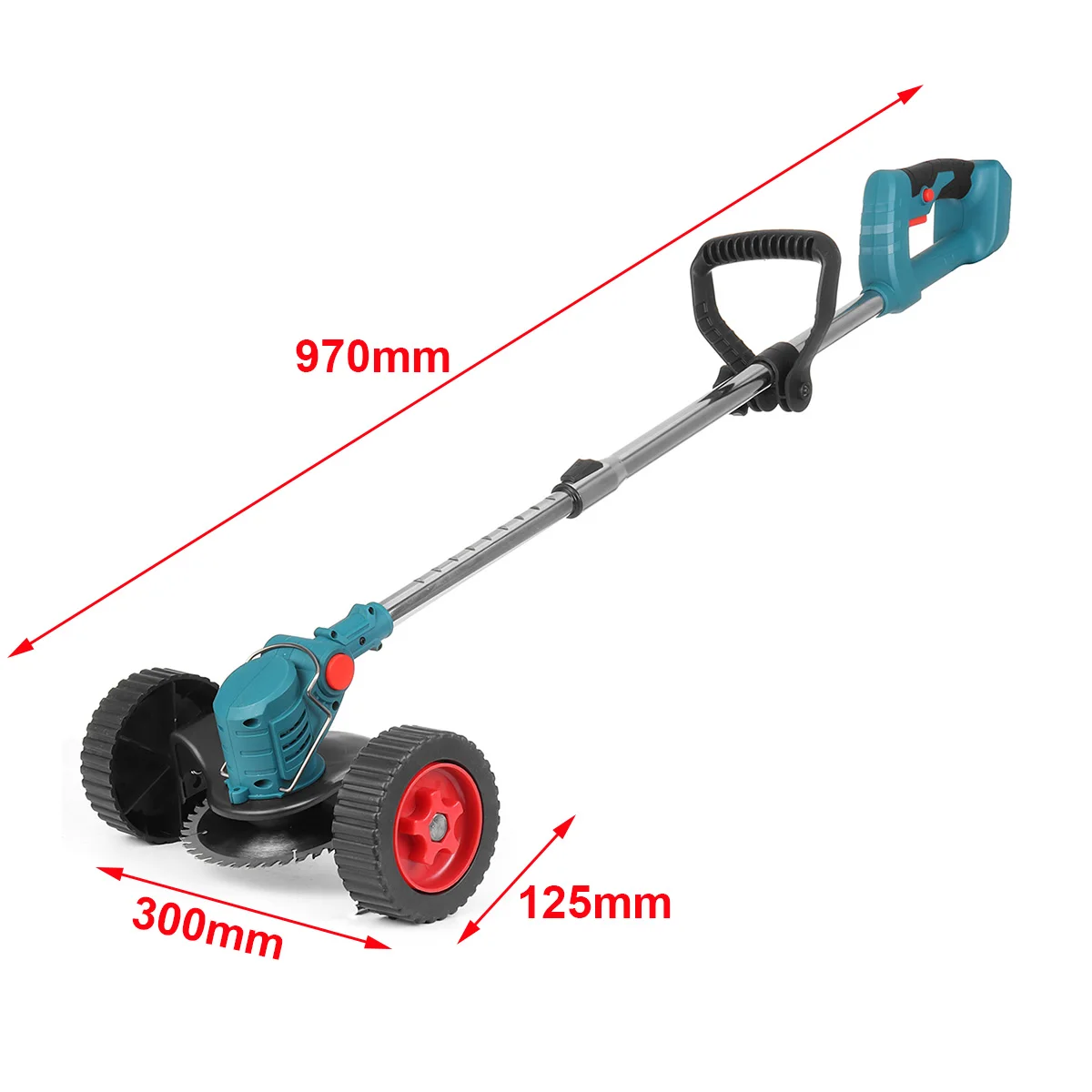 Cordless electric lawn mower 450W lawn mower weeds brush length adjustable knife garden tools 18V lithium ion battery