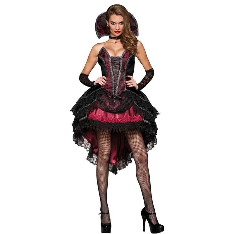 Halloween Day of the Dead Masquerade Party Devil Vampire Costume Horror Ghost Bride Queen Cosplay Dress