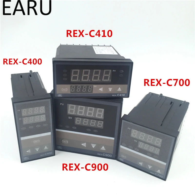 REX-C100 REX-C100FK02-V*AN DA Digital PID Temperature Control Controller Thermometer SSR Output 0-400 Degrees K Type Input