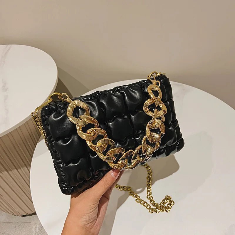 Big Chain Folded Envelope Bag for Women Fashion Designer Purses and Handbag Party Clutch Female  Shoulder Crossbody Bag Chic