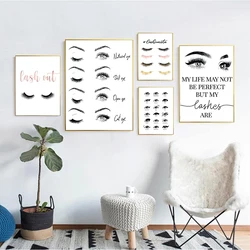 Eyelash Extension Guide Posters Print Lash Extension Form Beauty Salon Wall Art Canvas Painting Decor Eyelash Technician Forms