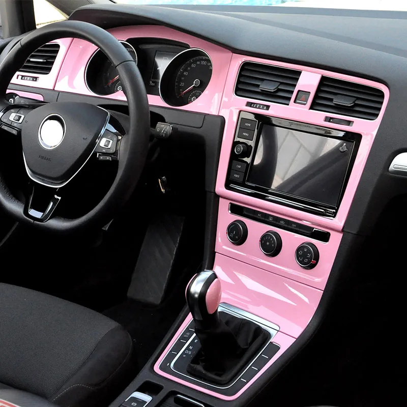 Car styling Interior Sport Cherry blossom powder Protection Stickers For VW Volkswagen Golf 7 7.5 MK7 GTI 7.5rline Accessories