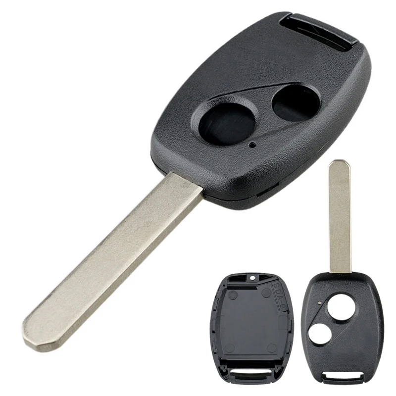 

Black 2 Buttons Remote Car Key Case Shell Keyless Remote Fob Uncut Blade Fix Master Keyless Entry Transmitter for Honda