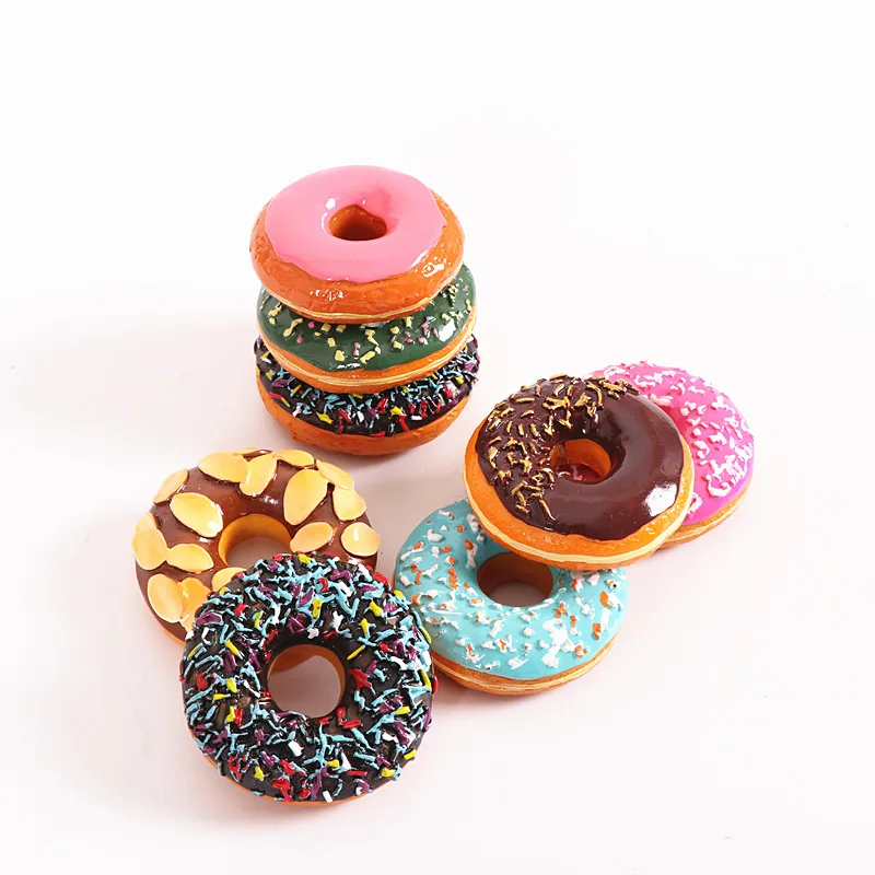 doughnut fridge refrigerator food bread simulation 3D magnet magnetic creative refrigerator message bar home Kitchen decoration